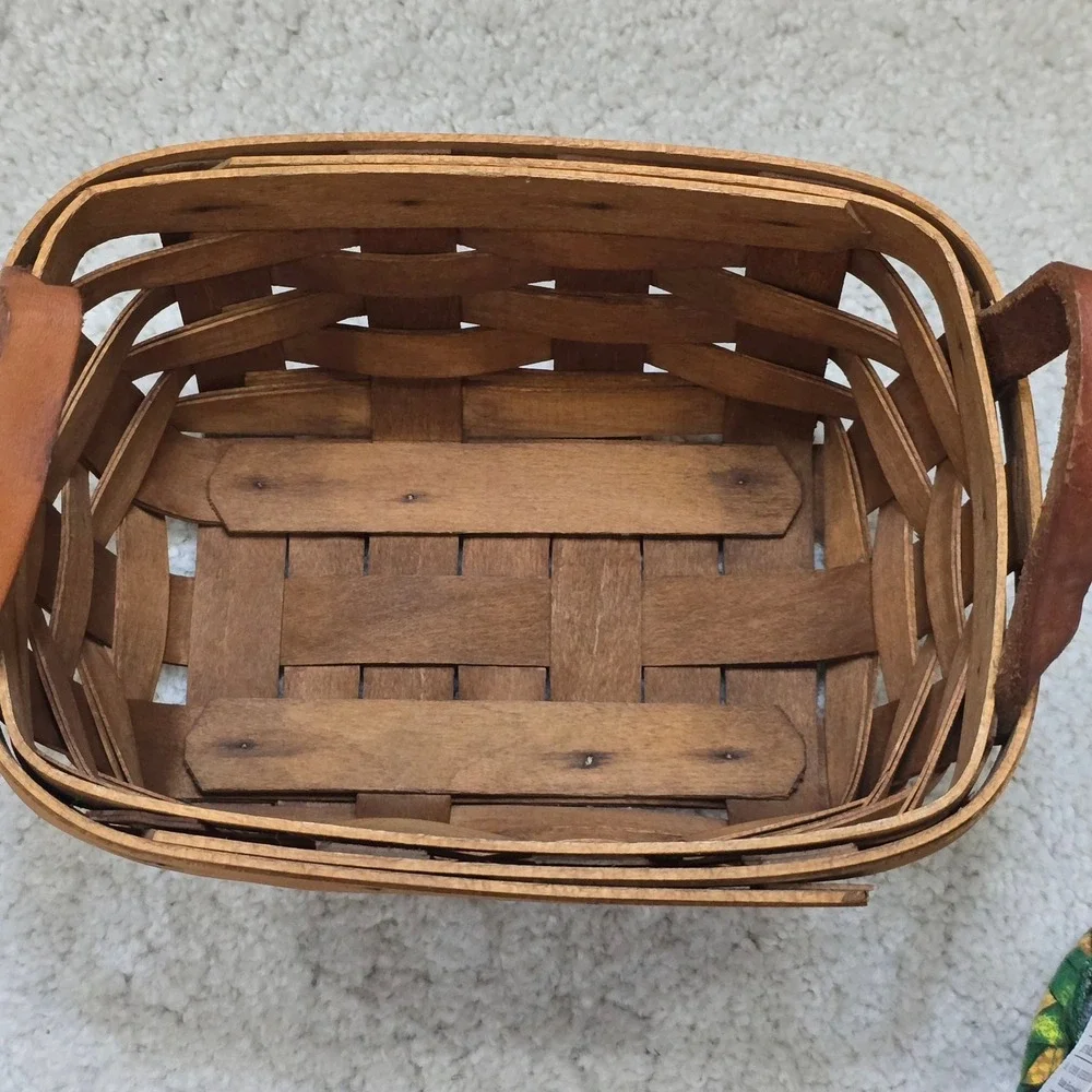 Vintage Longaberger‎ Handwoven Basket John Deere Liner 2002 Dresden Ohio USA